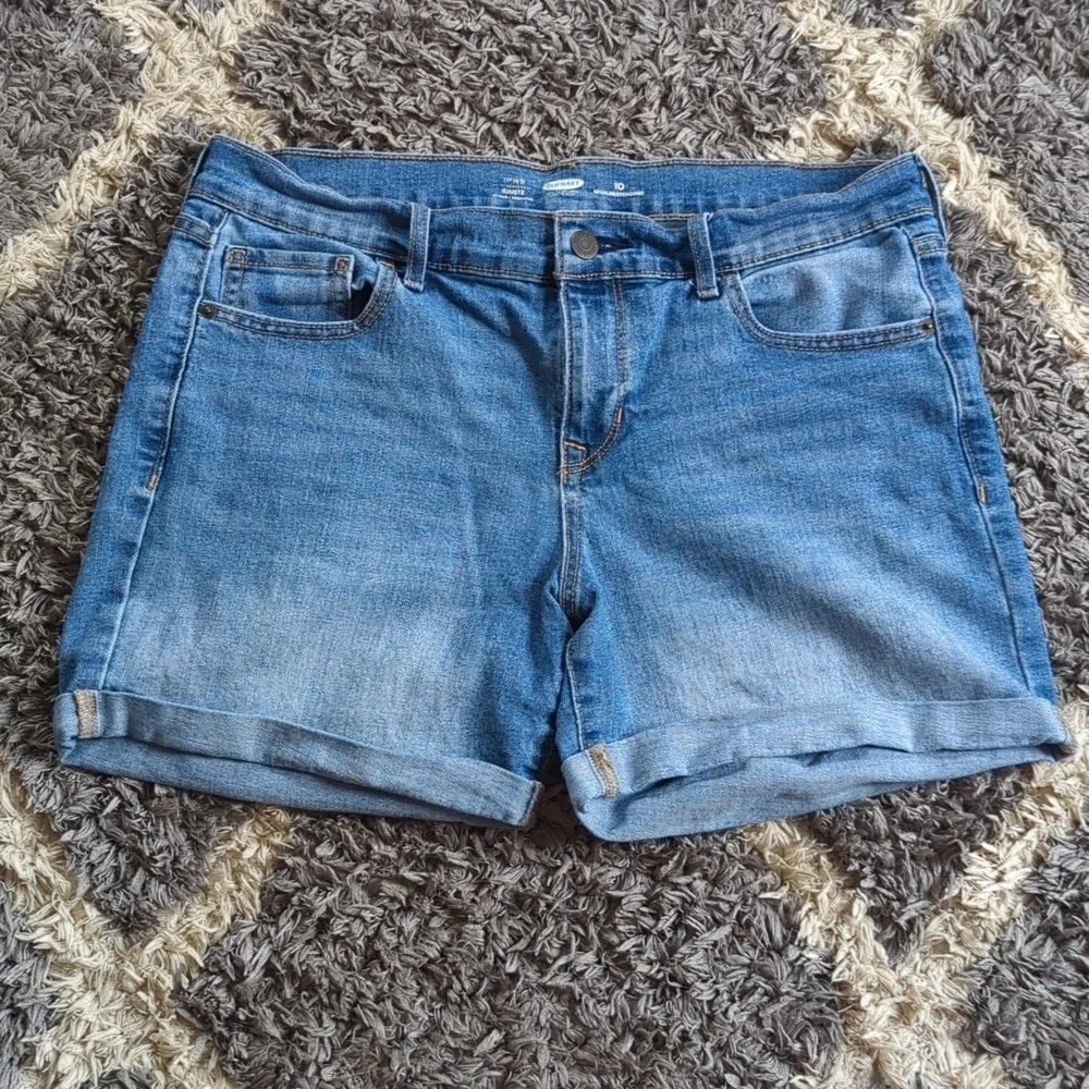 Old Navy Size 10 Denim Jean Bundle Two Pairs Mid And Long Length